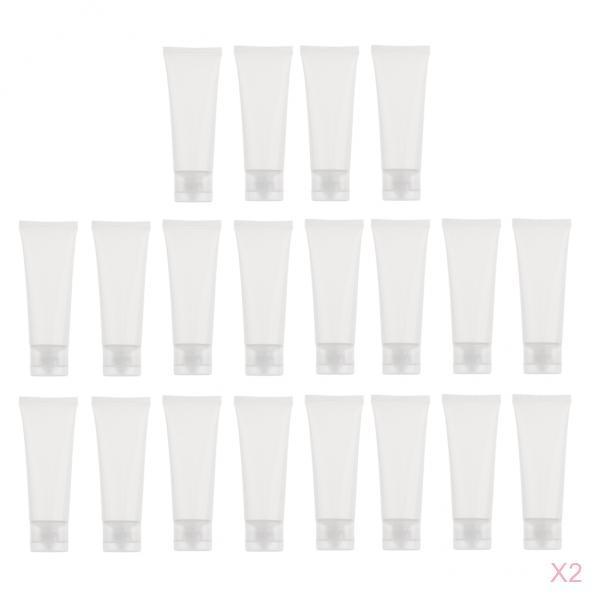 40Pcs 50ml Empty Tubes Squeeze Makeup Body Lotion Flip Cap Bottle Containers