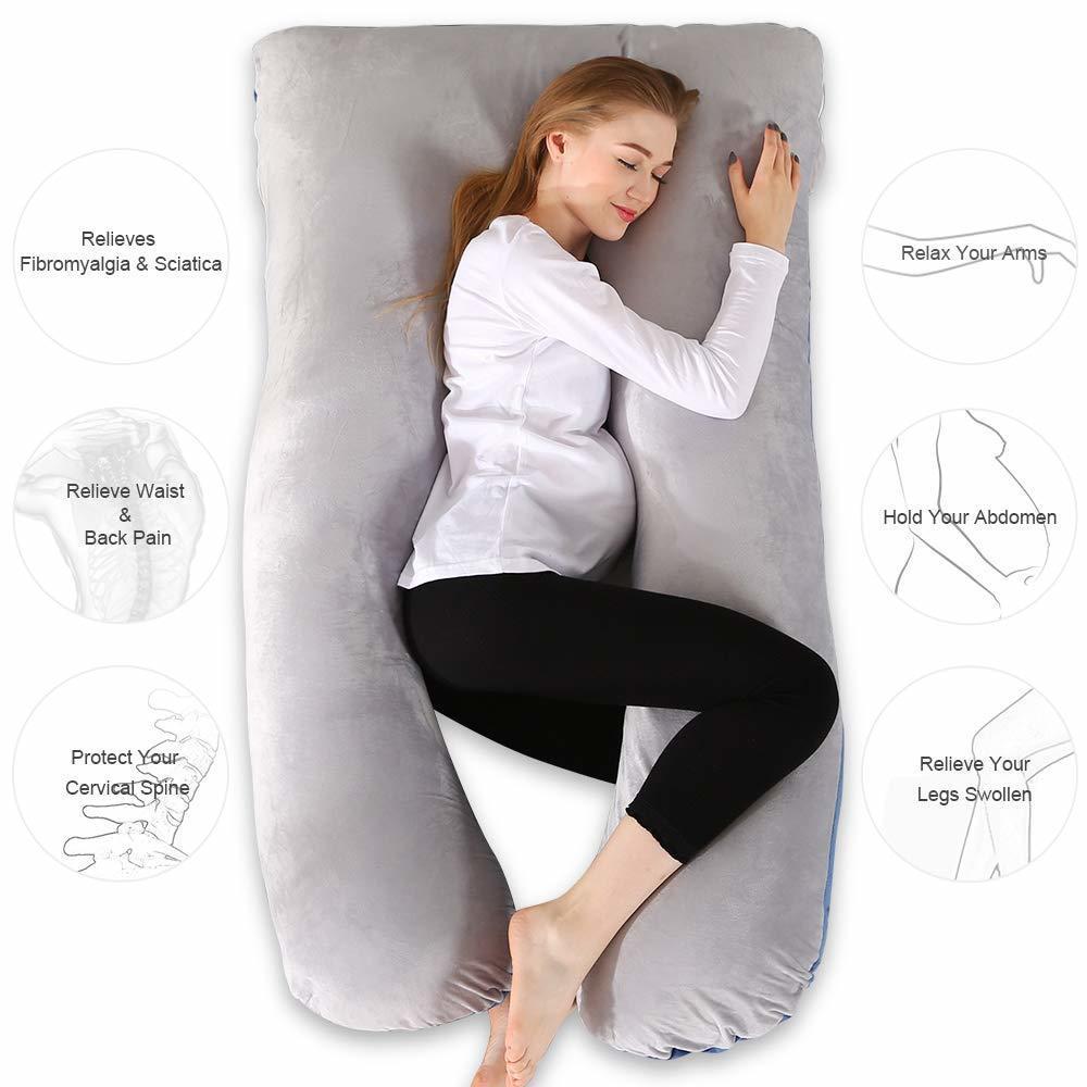 50 100% Cotton Toàn Thân Gối Dành Cho Phụ Nữ Mang Thai Hình Chữ U Mang Thai Gối Ngủ Hỗ Trợ Gối Tai Cho Bên Đèn Ngủ