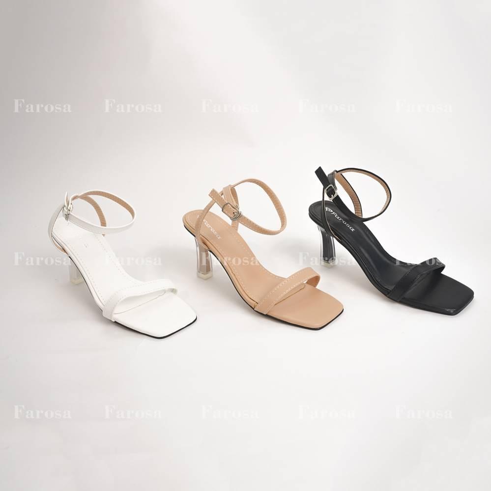 Giày nữ Sandal cao gót 7p FAROSA - T21 giày sandal nữ quai mảnh gót lõi sơn siêu đẹp