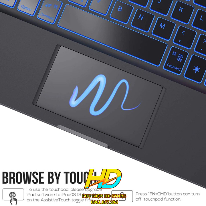 Bao Da Ốp Lưng Kèm Bàn Phím Dành Cho iPad Pro 11 inch Chính Hãng WIWU WALTZ MAGIC Xoay 360 Độ, Bàn Phím Có Đèn LED, và có TrackPad tiện Lợi - Hàng Chính Hãng