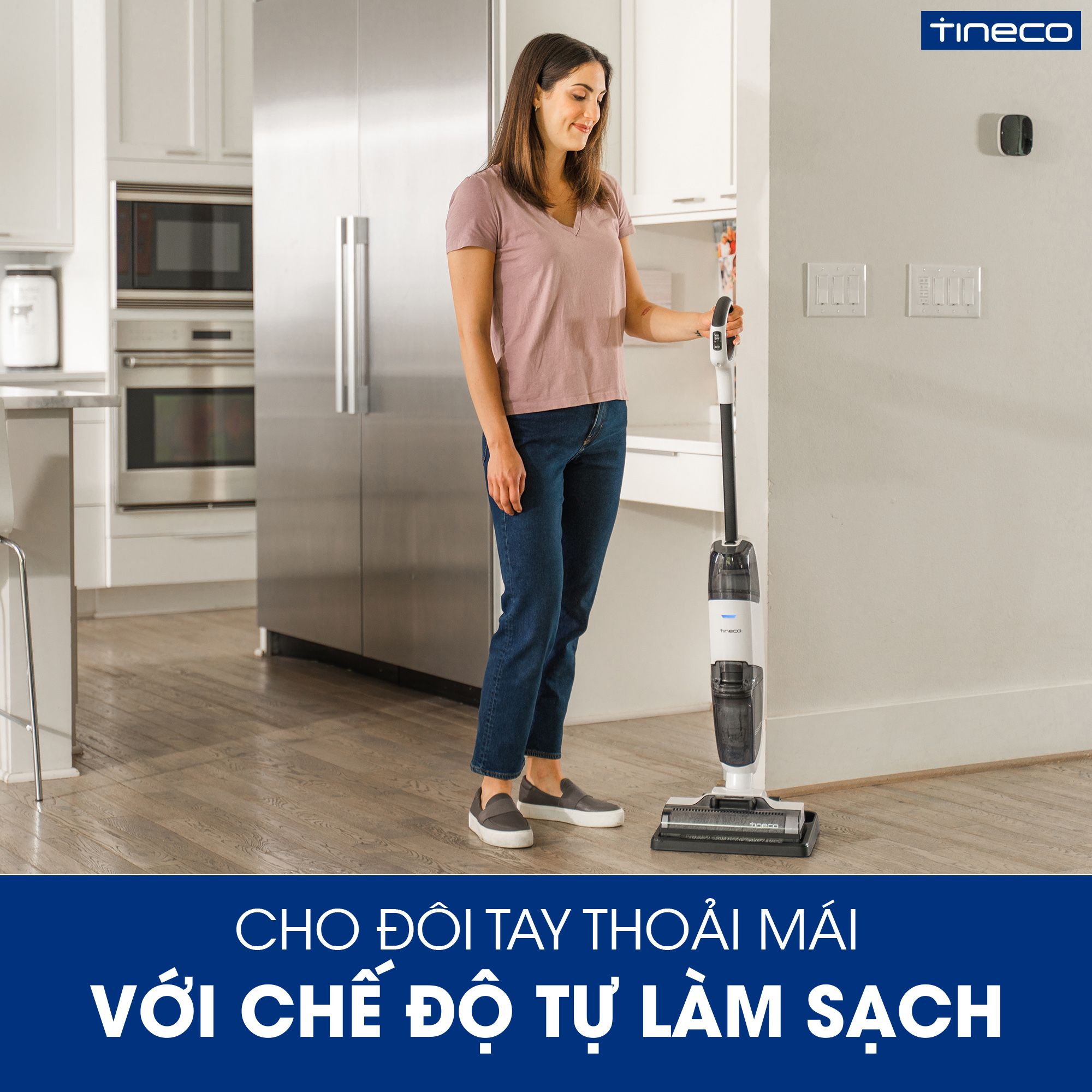 Combo Máy Hút Bụi Lau Nhà Không Dây Tineco Ifloor 2 - Hút Và Lau 2in1 - Tự Vệ Sinh Trục Lăn + Trục Lăn + Nước Lau Sàn