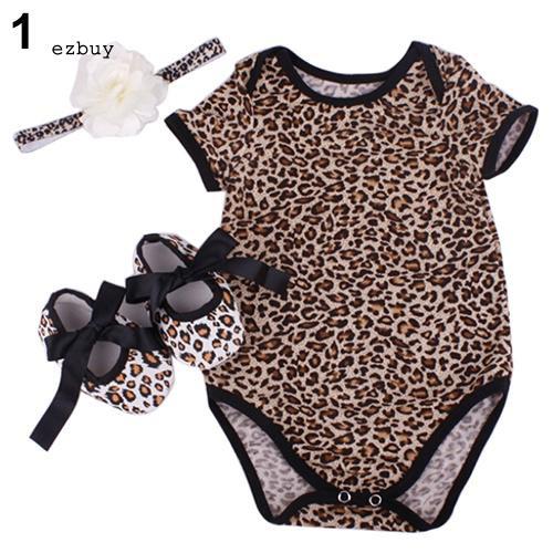 Set jumpsuit hoạ tiết hoa + giày + băng đô cài tóc cho bé