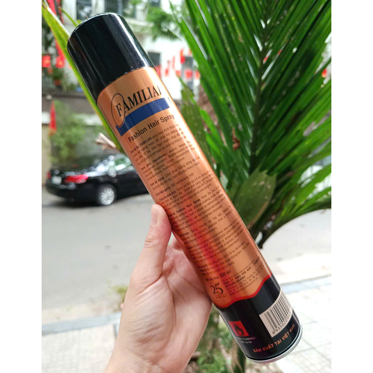 Gôm xịt tóc giữ nếp tạo kiểu nam nữ Familiar Hair Spray 350ml