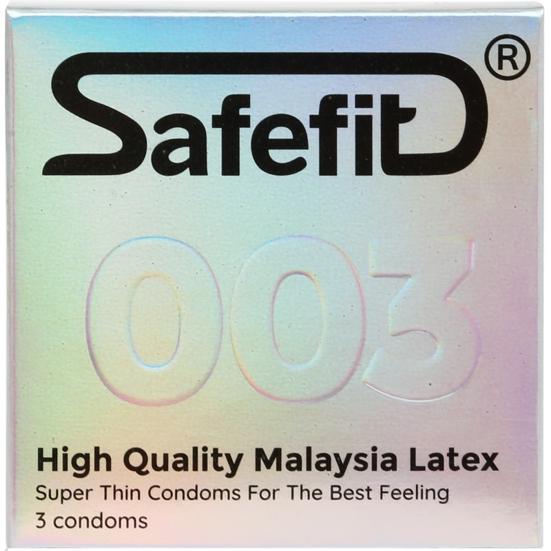 Bao cao su SafeFit 003 Siêu mỏng Hộp 3 cái