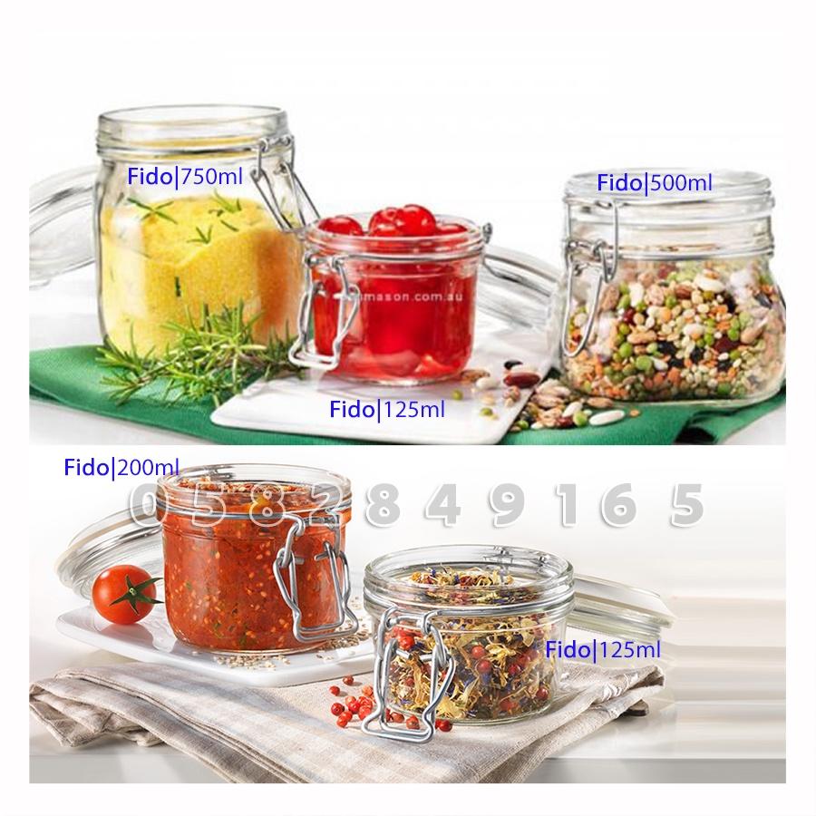 ITALY Hũ thủy tinh làm kombucha, ngâm rượ u nắp cài kín hơi FIDO - Bormioli Rocco - CÁC SIZE