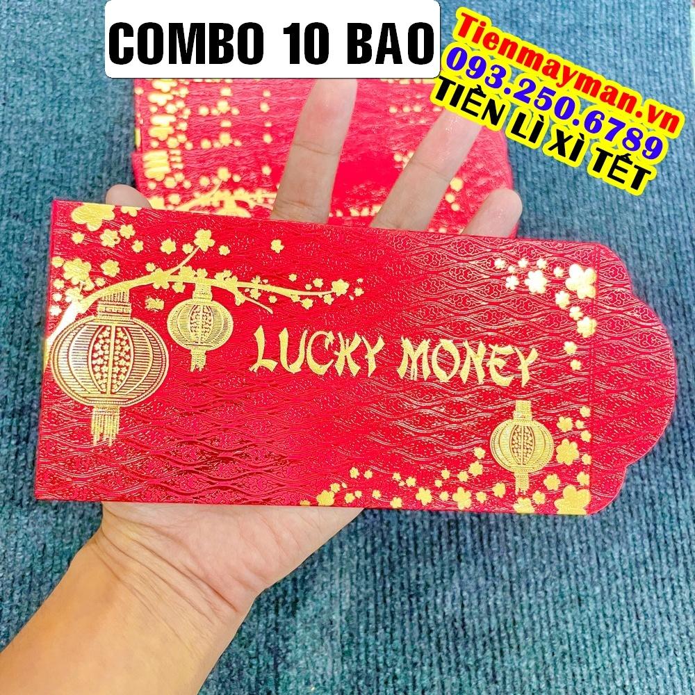 10 CÁI Bao Lì Xì Cao Cấp : Hồng Bao Đỏ Lucky Money Ép Kim Sang Trọng , Tặng Lì Xì Tết - Quà Tết Độc - PASA COLLECTION