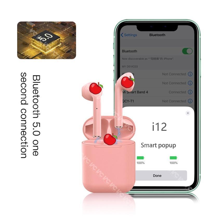 Bộ Tai Nghe Không Dây Bluetooth 5.0 i12 tws pk i7s tws i9s Chuyên Dụng