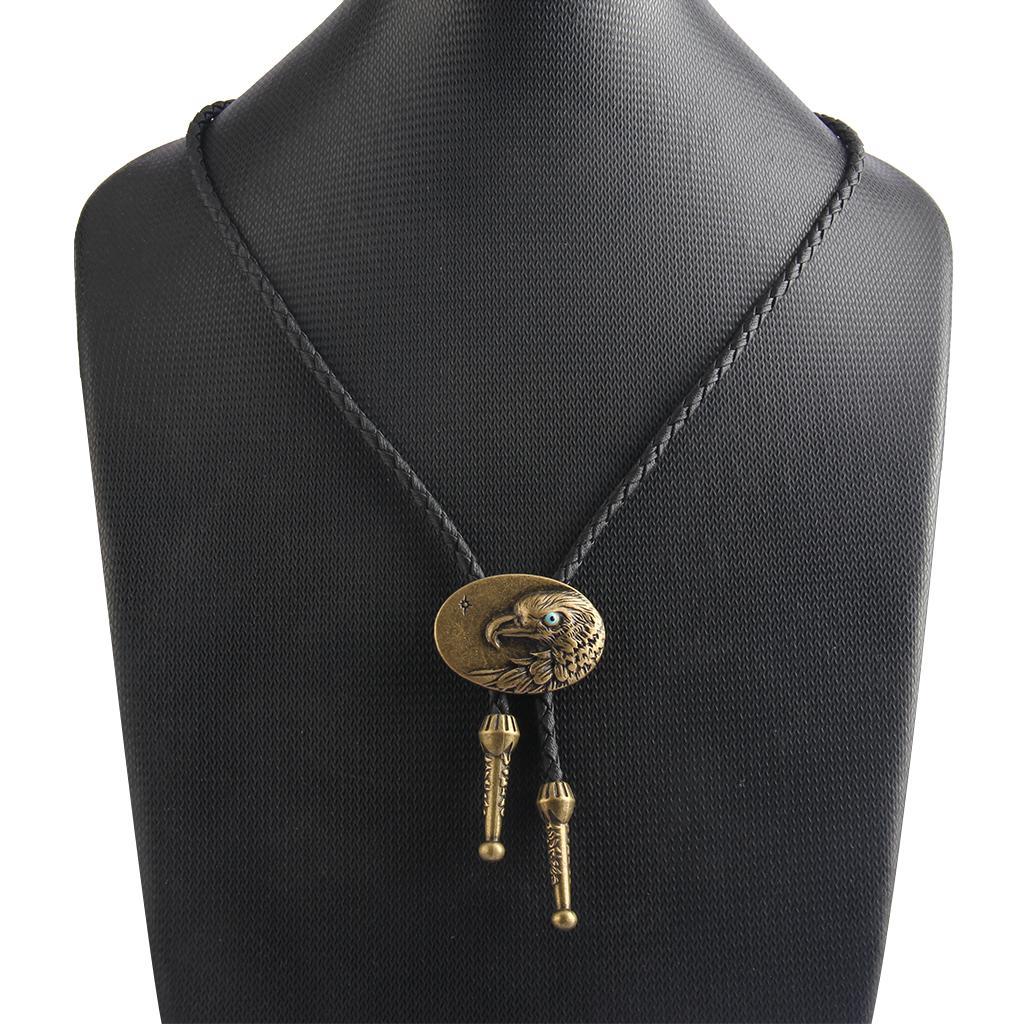Vintage Style Eagle Pendant Western Cowboy Bolo Tie  Necklace