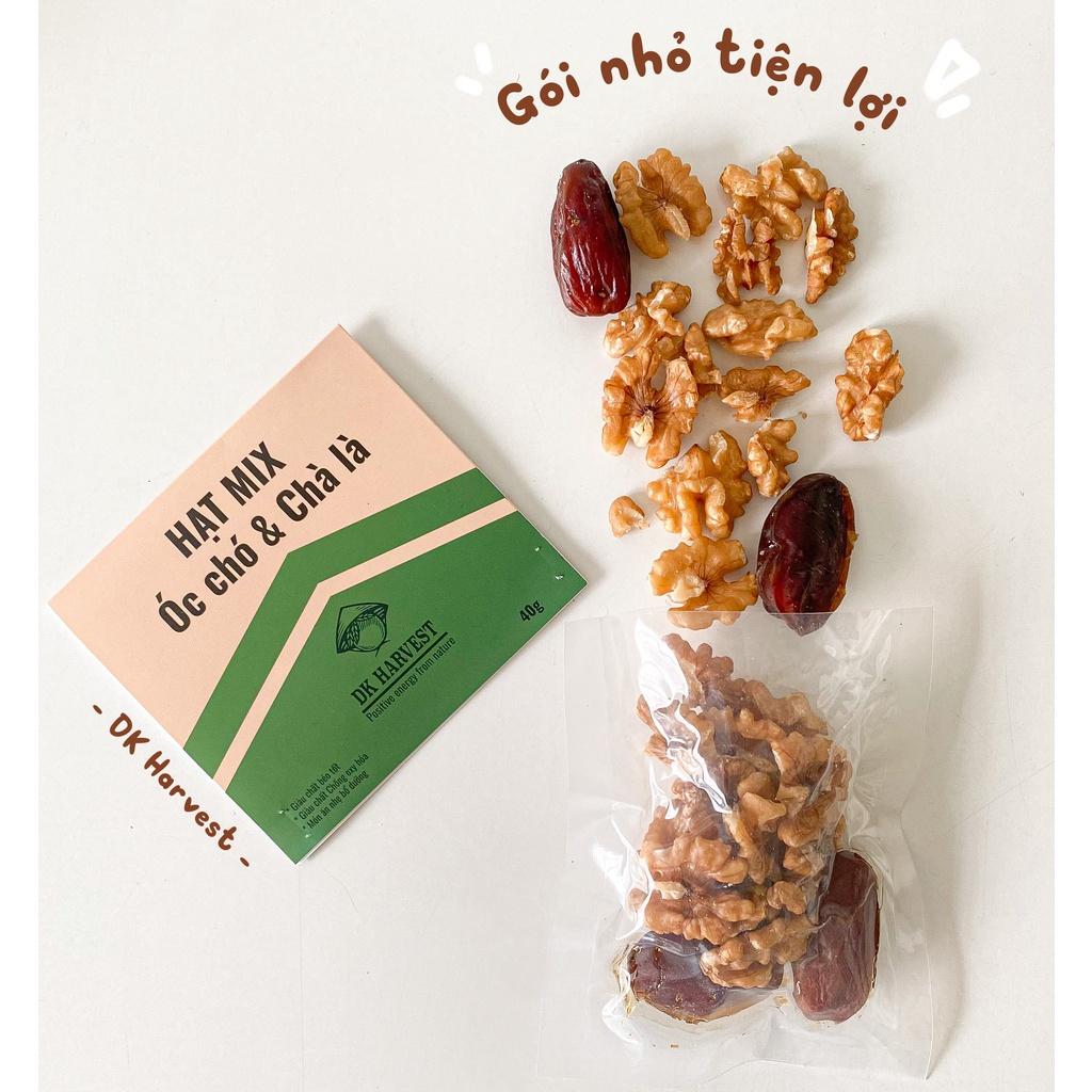 Healthy Snack - Gói Hạt Tiện Dụng DK HARVEST - Túi 40g (óc chó 20g, chà là 20g)