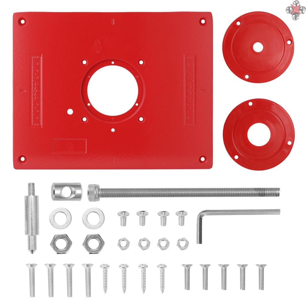 Multifunctional Aluminum Alloy Router Table Insert Plate Trimmer Engraving Machine Tool Woodworking Benches Woodworking Tools