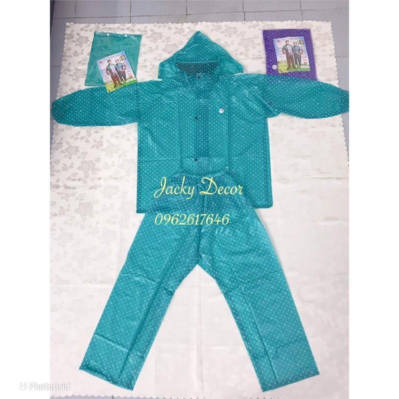 DÀY XỊN Áo mưa nilon, vải dù hoa văn trong suốt, chấm bi - SIÊU BỀN, CHỐNG THẤM CAO CẤP