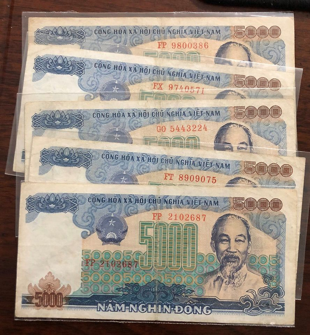 Tờ 5000 đồng Việt Nam 1987, tiền cổ thời bao cấp lưu hành trong thời gian rất ngắn - Chất lượng như hình, Tiền xưa thật 100%