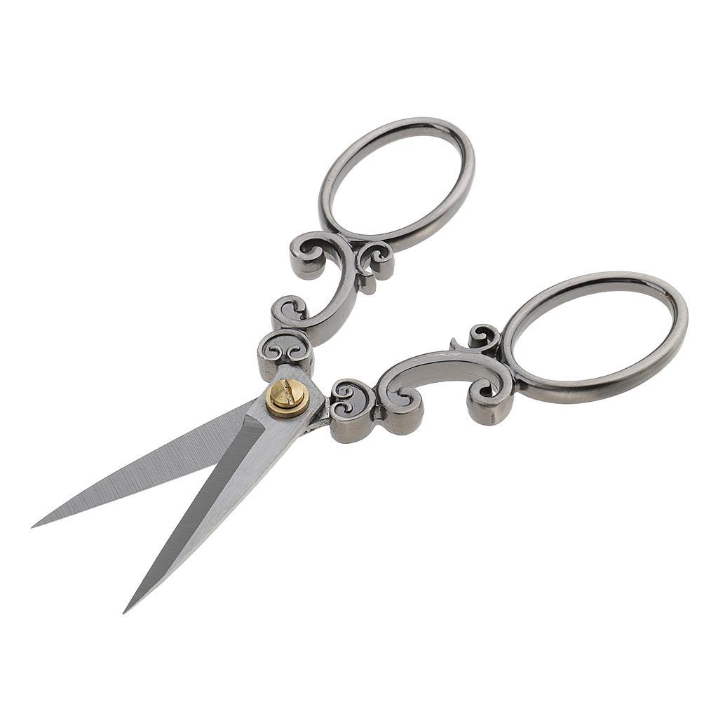 2Pcs Vintage Stainless Steel Tailor Scissors Sewing Dressmaking Fabric Shears