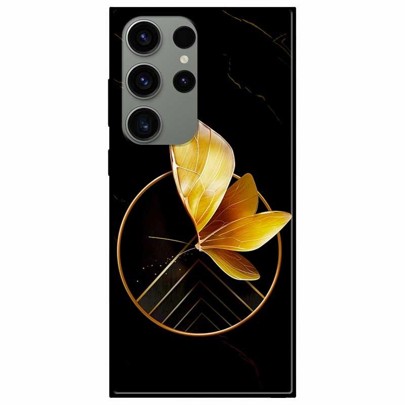 Ốp lưng dành cho Samsung S23 - S23 Plus - S23 Ultra - A34 5G - A54 5G mẫu Vòng Tròn Bướm Vàng
