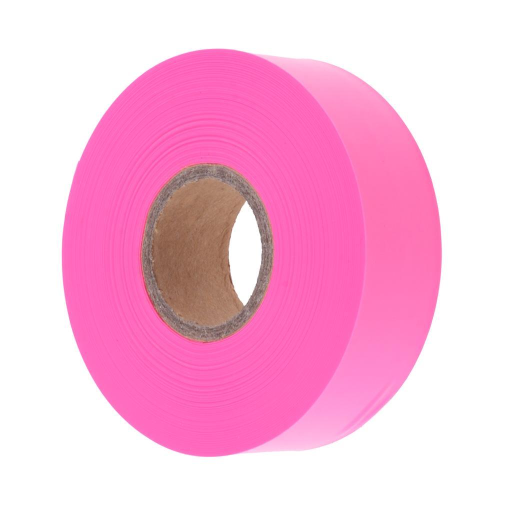 2x Outdoor Garden Tool Flagging Tape Trail Marking Safety Ribbon Camp Pink