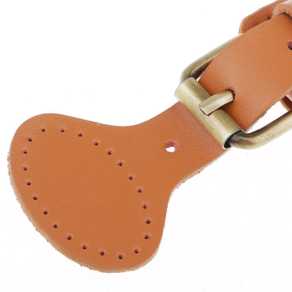 2 Sets PU Sewing Buckle Alloy Leather for Various Styles of Diy Bags, Brown Color