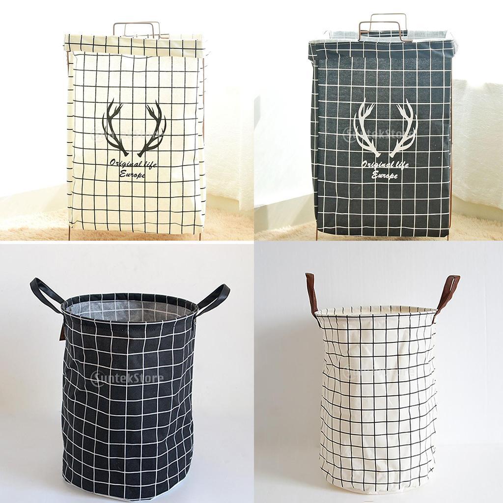 Collapsible Households Storage Basket Laundry Hamper X-frame Basket 56x33cm