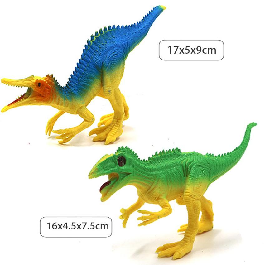 Bộ 6 đồ chơi mô hình Khủng Long kỉ Jura World New4all Dinosaur nhựa PVC an toàn cho bé 3 tuổi