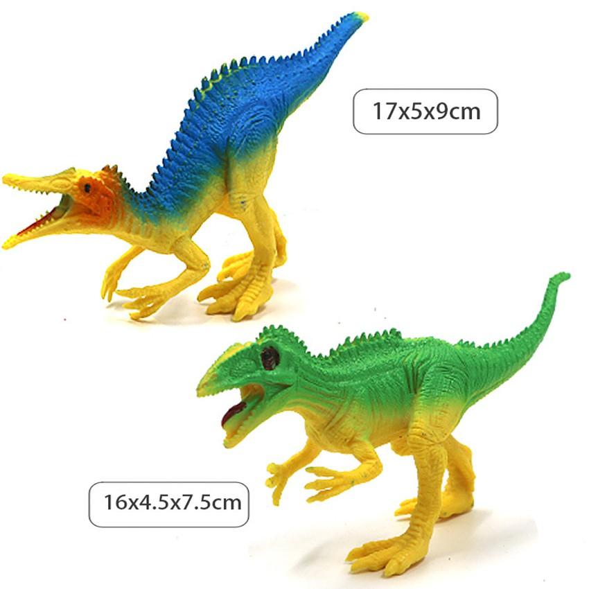 Bộ 6 đồ chơi mô hình Khủng Long kỉ Jura World (Size lớn 6x17 cm) New4all Dinosaur nhựa PVC an toàn cho bé 3 tuổi