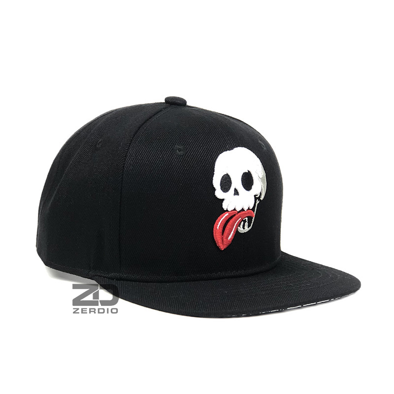 Nón hiphop nam nữ, mũ snapback đen SN82 vải kaki cao cấp