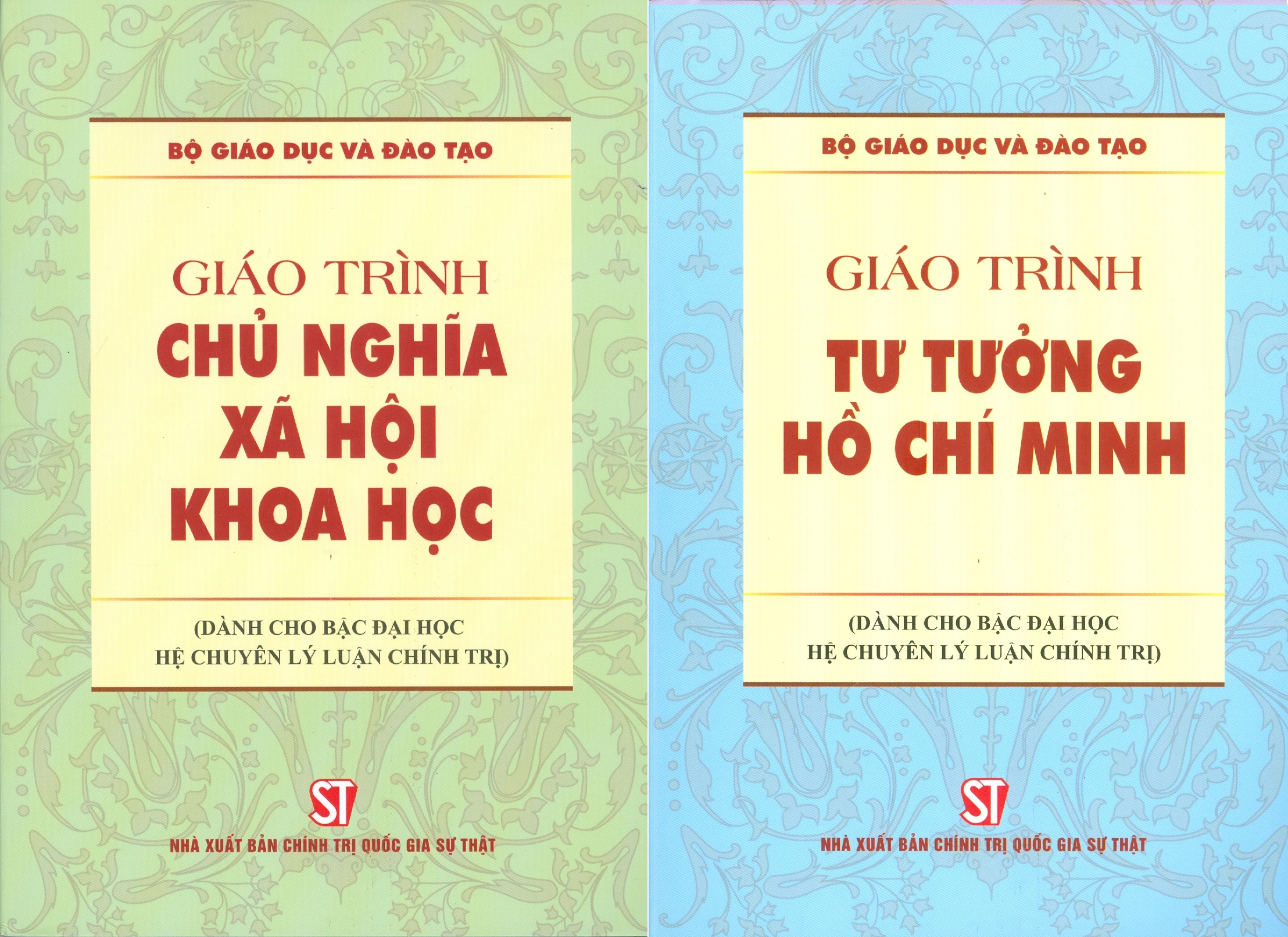 Combo 2 cuốn Giáo Trình Chủ Nghĩa Xã Hội Khoa Học + Giáo Trình Tư Tưởng Hồ Chí Minh (Dành Cho Bậc Đại Học HỆ CHUYÊN Lý Luận Chính Trị)