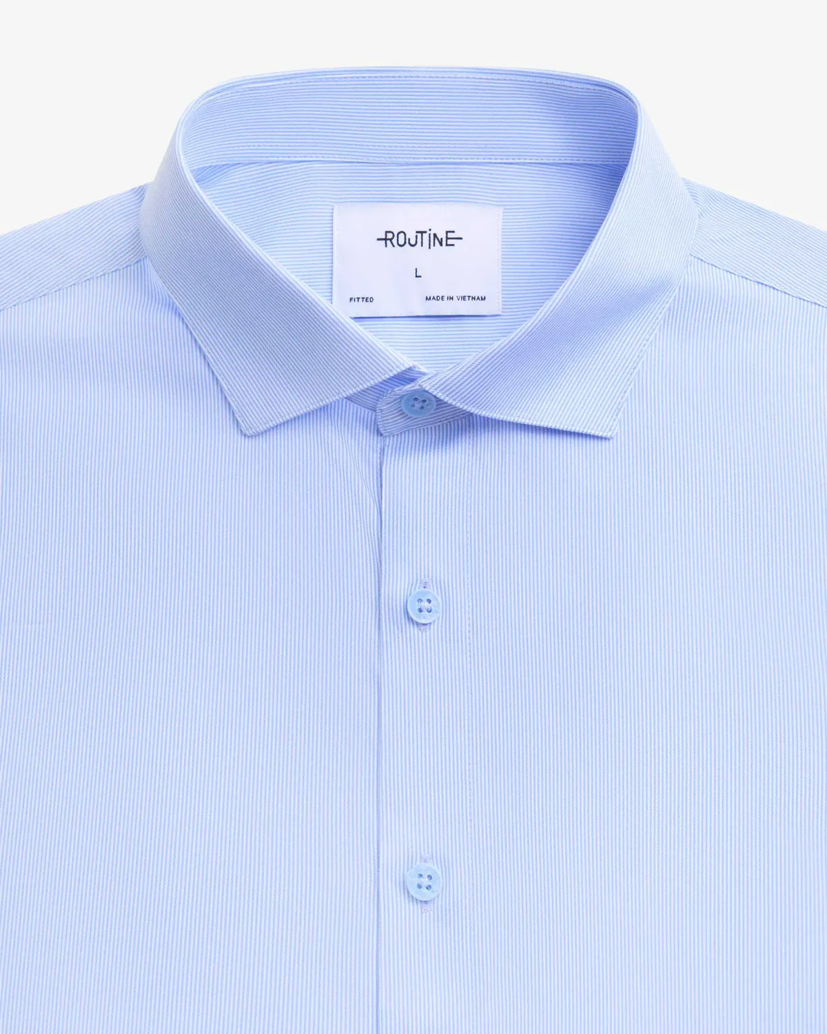 Áo sơ mi tay dài nam màu Xanh dương nhạt Form Fitted - ROUTINE 10F24SHL072 | ROUTINE CÀ MAU