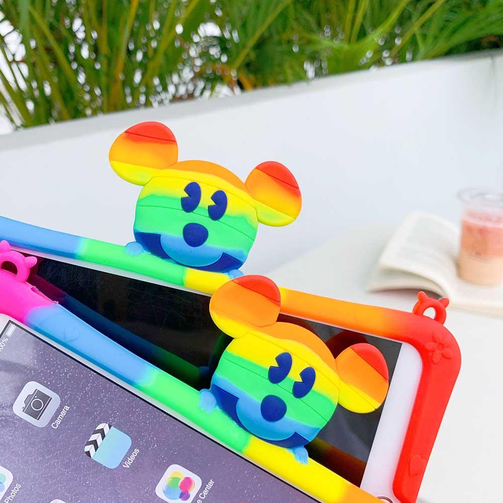 Vỏ máy tính bảng chống sốc bằng silicon mềm Rainbow Mouse cho Samsung Galaxy Tab A 8.0 2019 Sm-T290 Sm-T295 Sm-T297