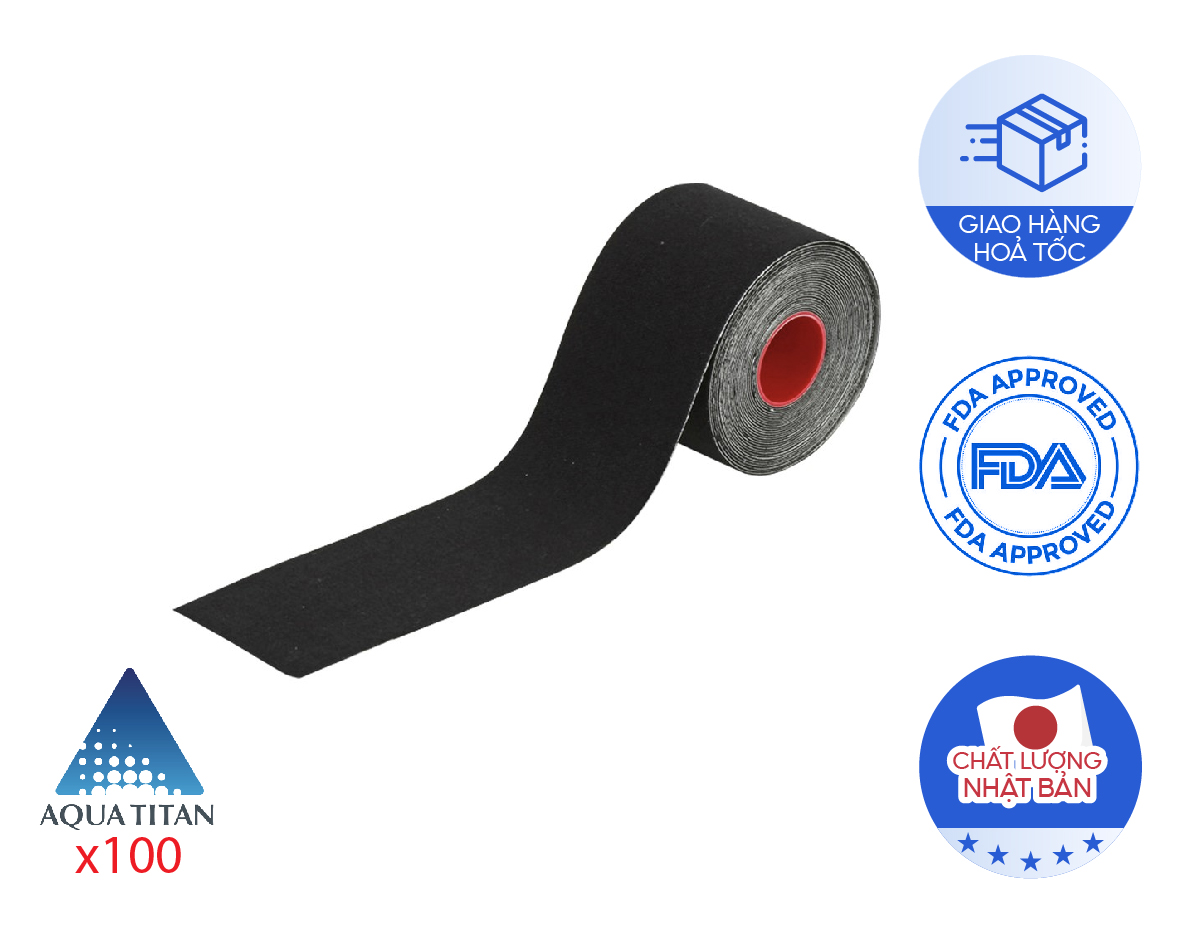 Băng dán cơ giảm đau X100 Phiten titanium tape x100 stretched PU752029