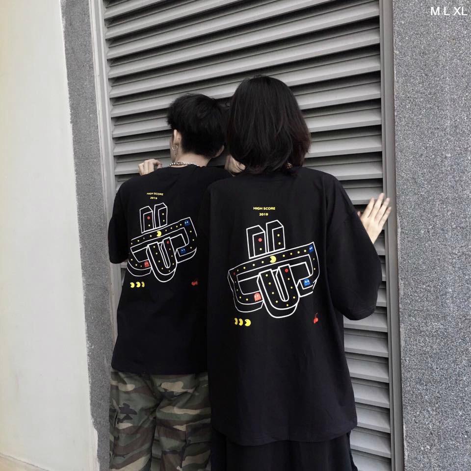 Áo Thun Tay Lỡ Form Rộng Unisex UPDOWN PACMAN