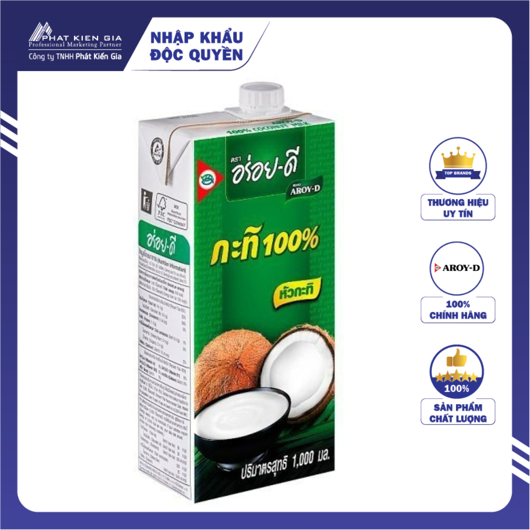 Nước Cốt Dừa Hộp Giấy Aroy-D 1L