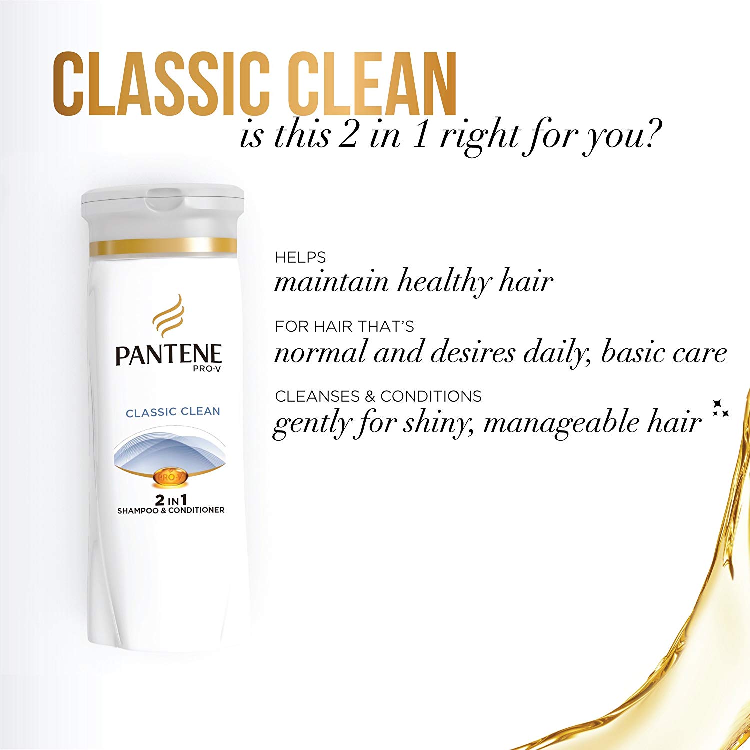 Dầu gội xả Pantene Shampoo &amp; Conditioner 2IN1 Classic 750ml - USA