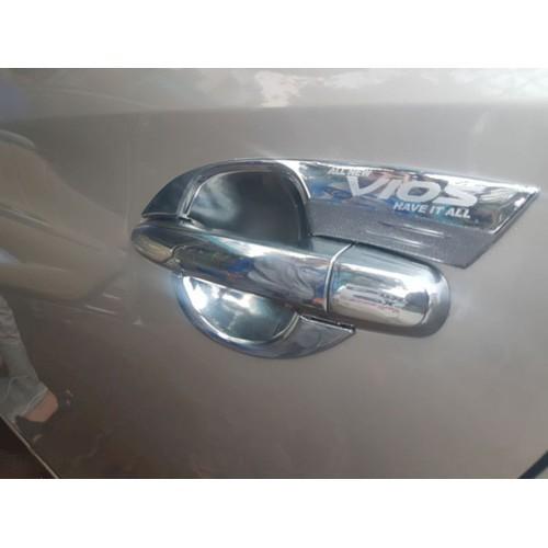 Bộ Ốp Hõm Tay Nắm Cửa Mạ Crom Chống Trầy Xước Cho Ô Tô dành cho xe Toyota Vios 2014-2017