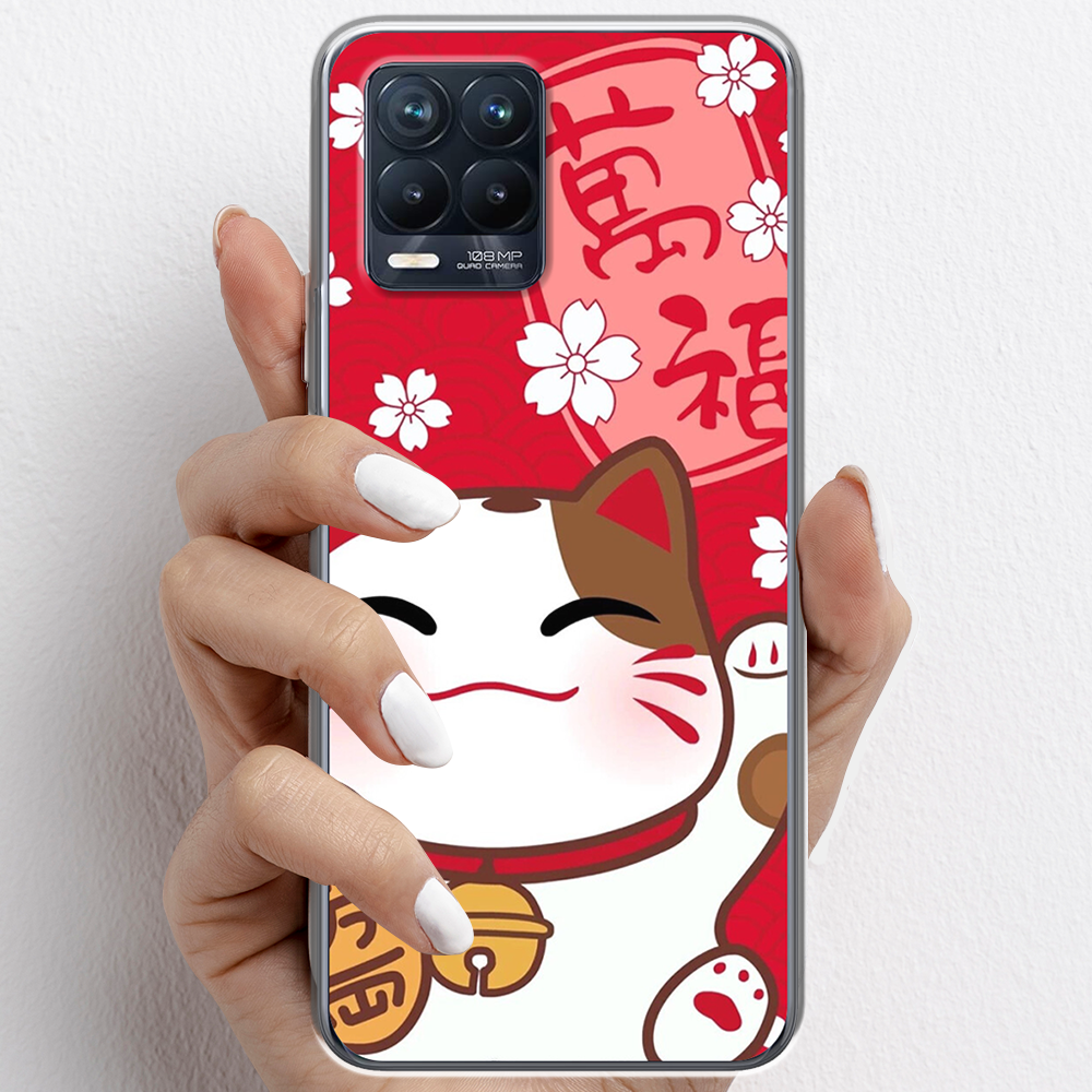 Ốp lưng cho Realme 8 , Realme 8 nhựa TPU mẫu Mèo thần tài