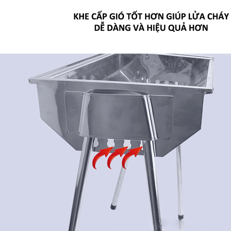 Bếp nướng chân cao ngoài trời (Tặng kèm 1 cuộn túi đựng rác có dây rút)