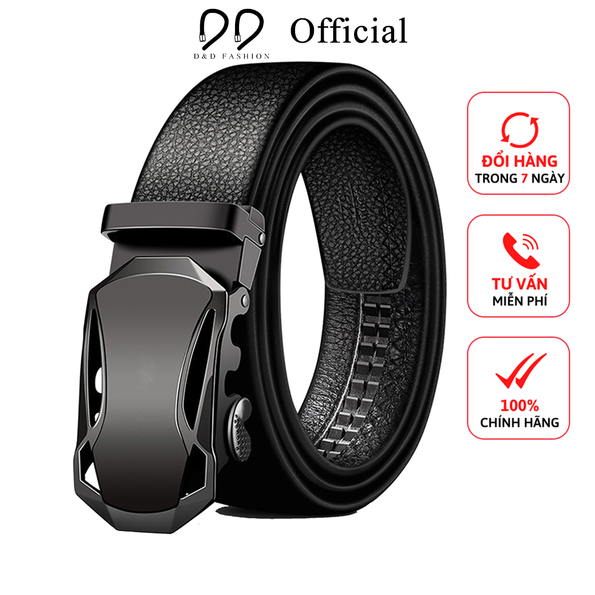 Thắt Lưng Nam Cực Tốt, Giá Ưu Đãi, Dẫn Đầu Phân Khúc D&D Fashion - Đen họa tiết
