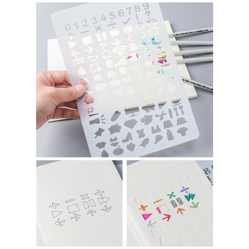 20pcs B5 Alphabet Letter Number Stencils Drawing Painting PET Templates Reusable for Journal DIY Art Craft Scrapbooking
