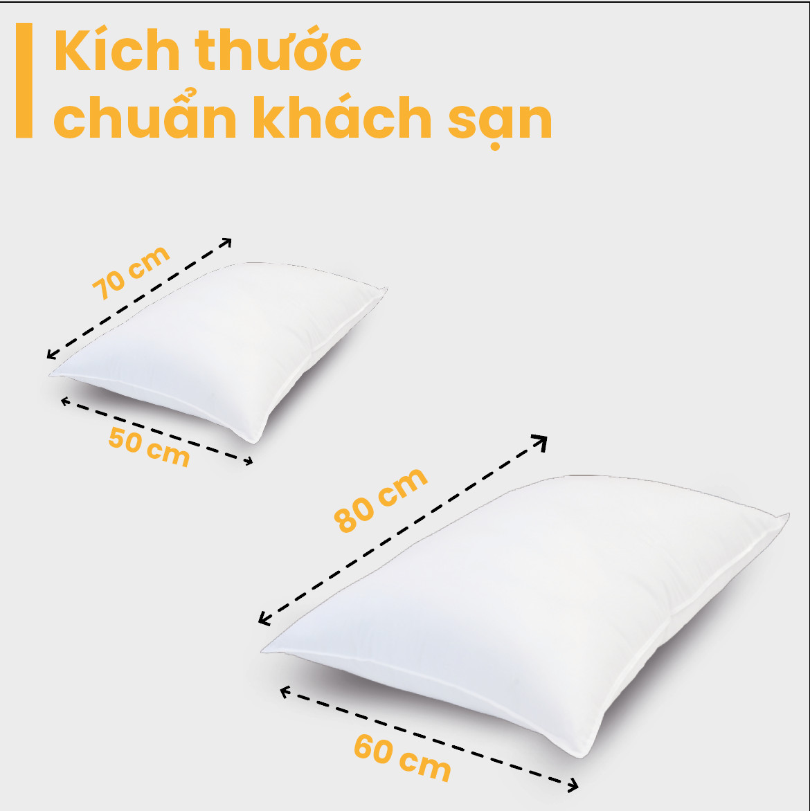 Gối khách sạn 5 sao - Gối bông Microfiber siêu mềm - Gối lông vũ nhân tạo cao cấp - Kích thước 60 x 80 cm - Gối chống mỏi cổ mỏi vai gáy