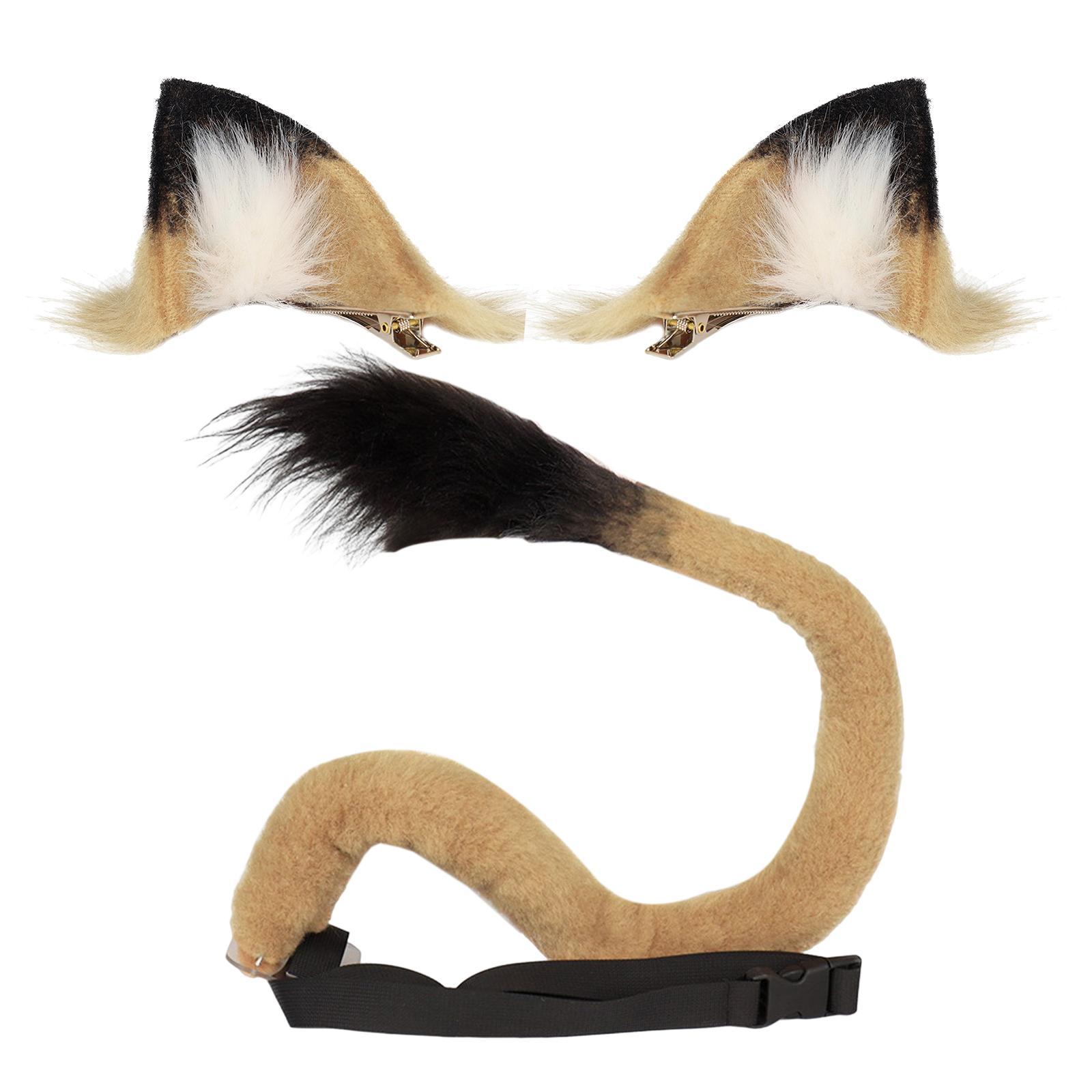 Lion Ear and Tail Set for Women Girls Lolita Cosplay for Costume Accessory