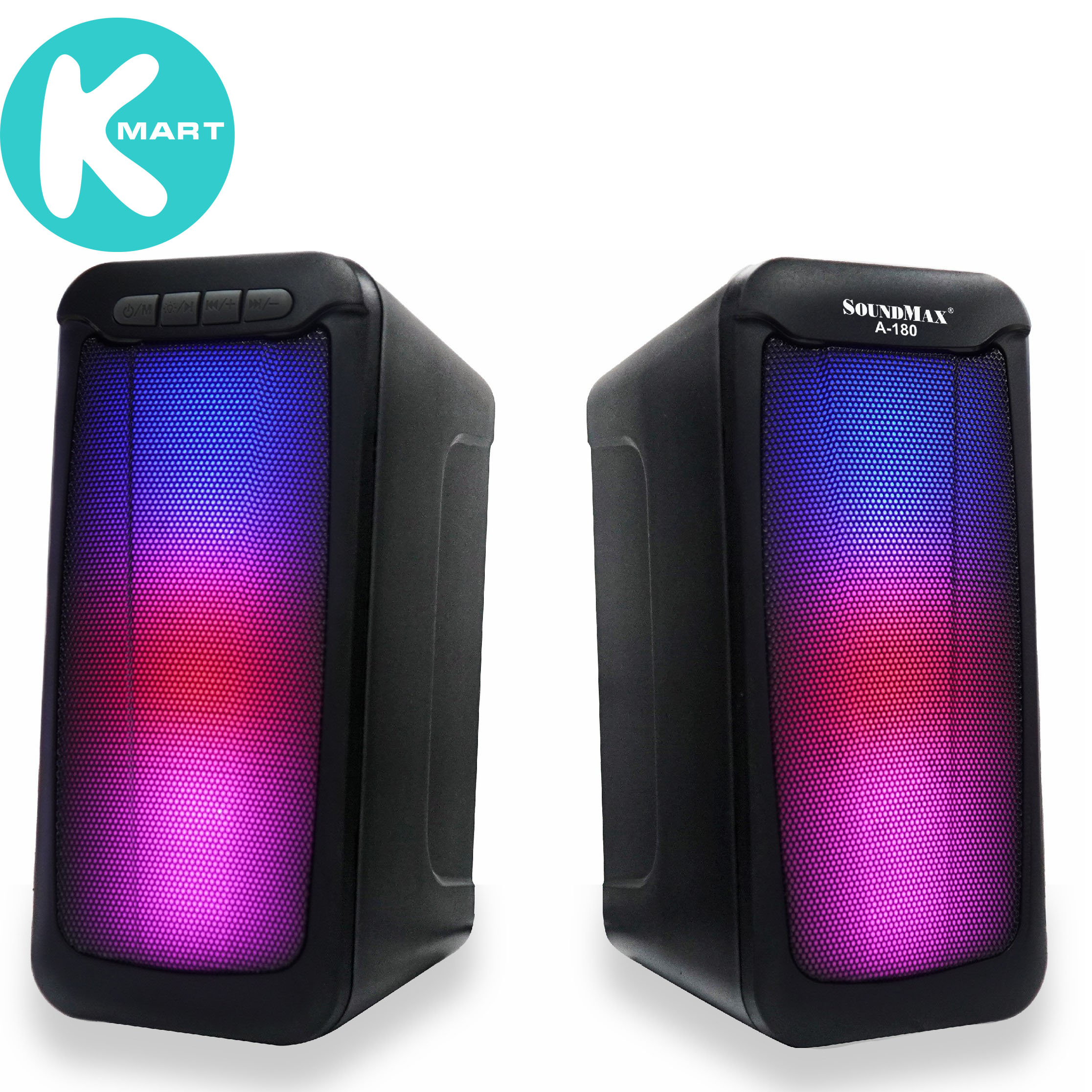 Loa Vi Tính SoundMax A180 2.0 10W LED RGB / Jack 3.5mm / Bluetooth 5.0 - Hàng chính hãng