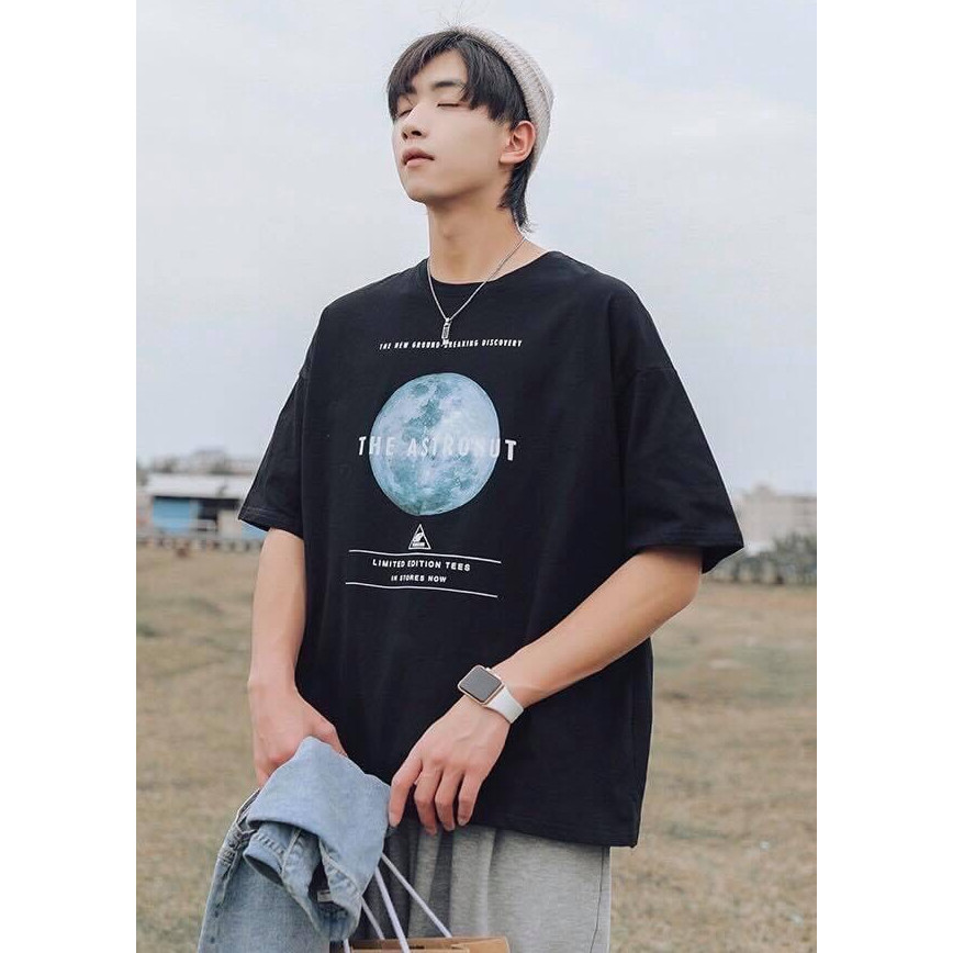 Áo thun unisex tay lỡ form rộng - áo phông trái đất