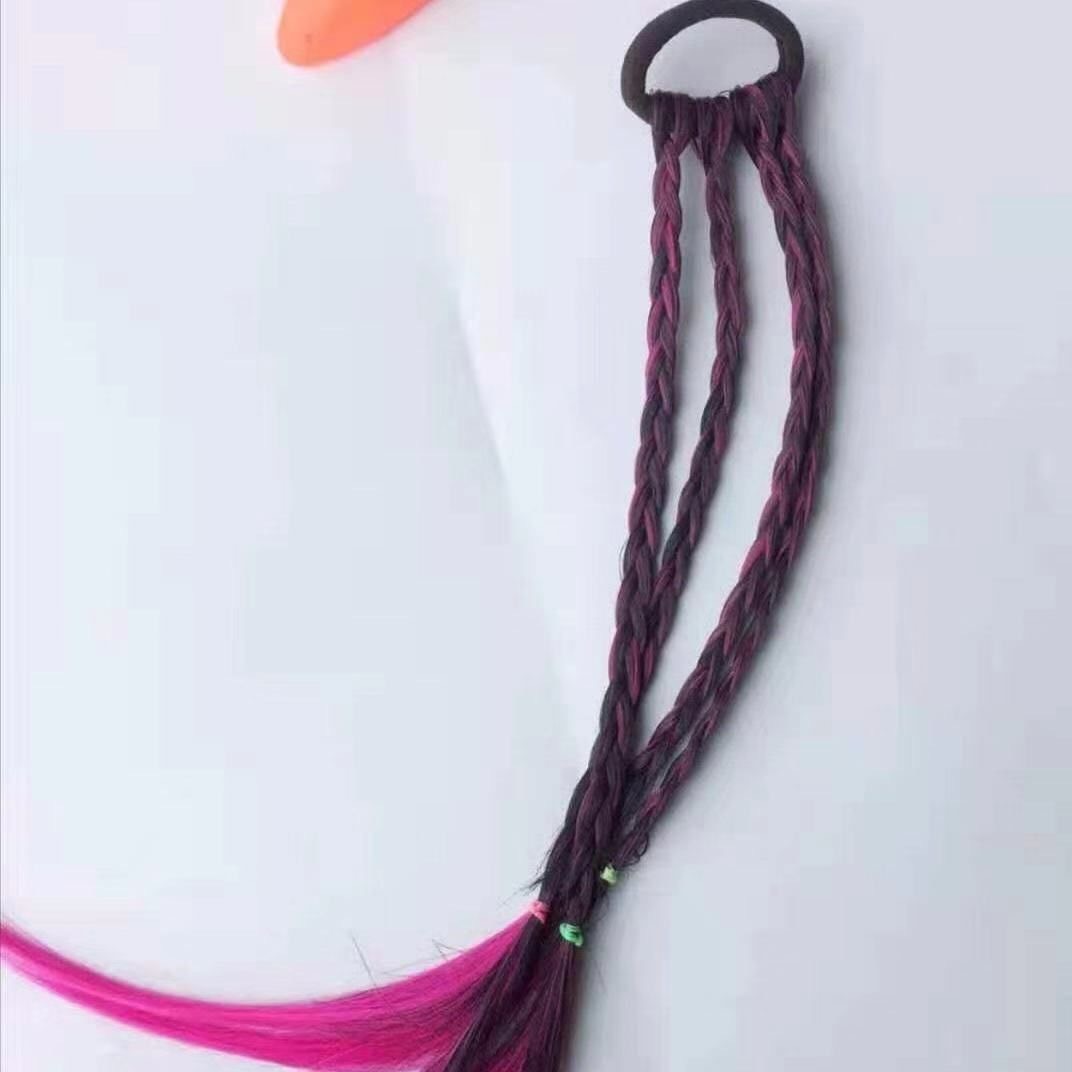 Bộ 4 Tóc giả tết bím nhiều màu xinh xắn dành cho nữ, phụ kiện trang trí tóc nữ dễ thương