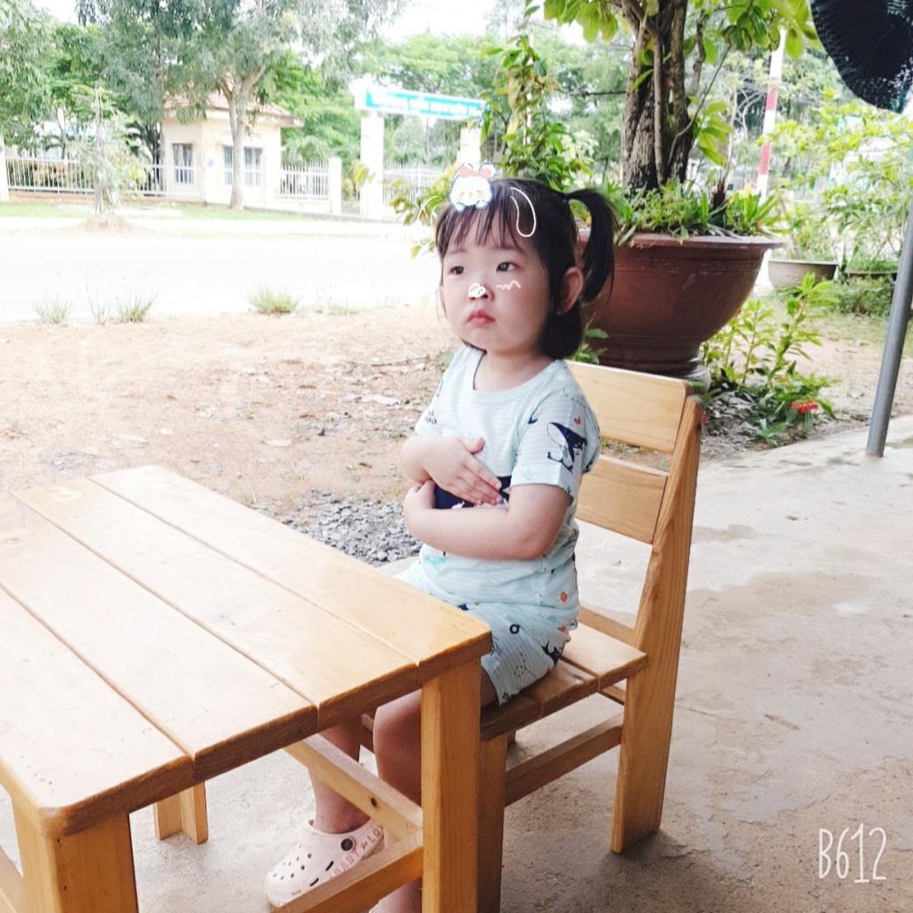 Đồ bộ mặc nhà cho bé 04 - chất liệu mềm nhẹ, màu sắc tươi sáng phù hợp cho bé từ 6 tháng - 3 tuổi