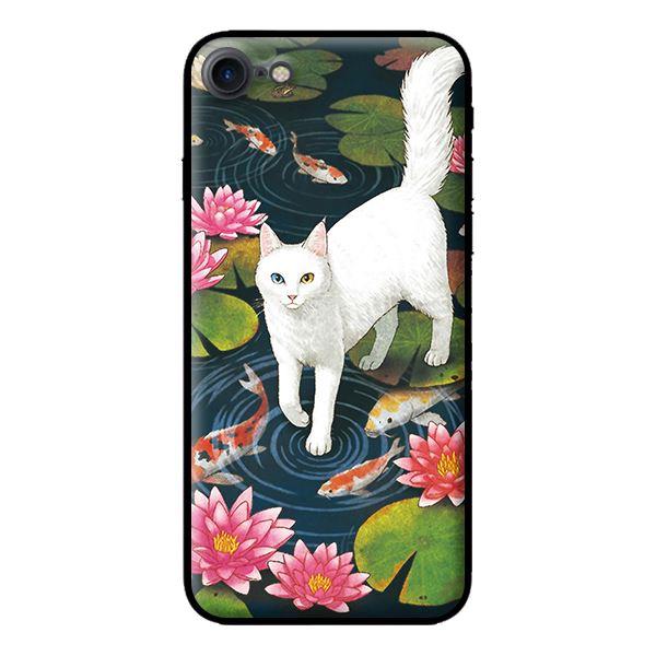 Ốp in cho iPhone 7 Mèo Trắng - Hàng chính hãng