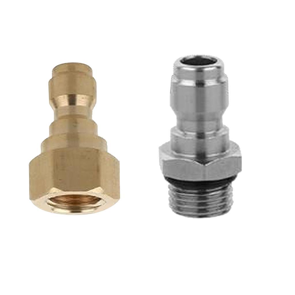 2x Pressure Washer Quick Connect Adapter Connector Coupling Heavy Duty C+D