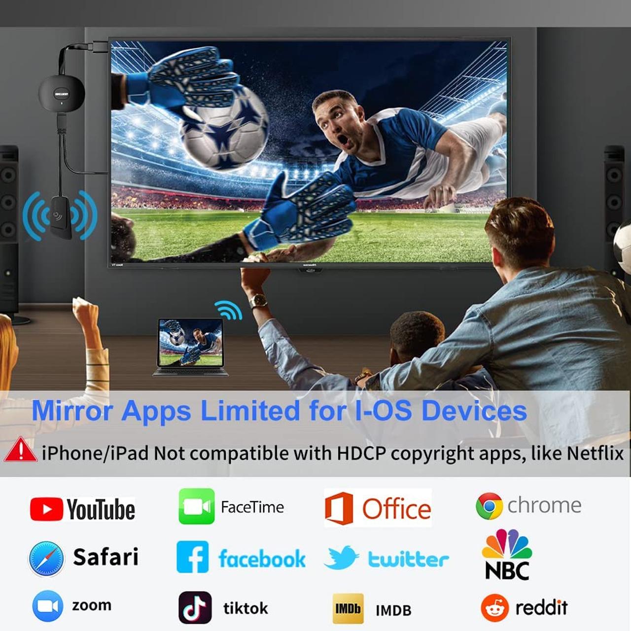 Thiết Bị Kết Nối HDMI Không Dây 2.4G 1080P Và 4K WiFi Cho iOS Android Laptop Và Phụ Kiện Thiết bị TiVi Streaming Ultra 4K hỗ trợ kết nối 2.4G - Truyền hình ảnh và video 4K - HDMI không dây