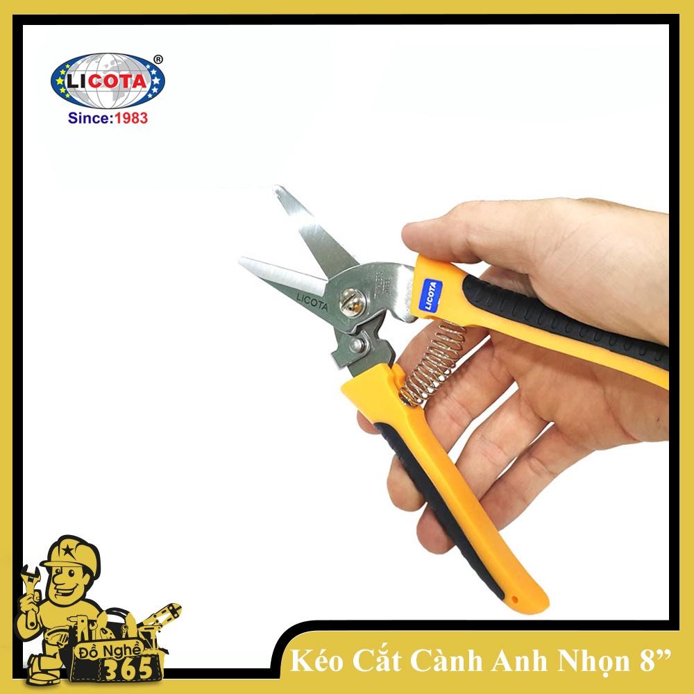 Kéo cắt cành kiểu Anh 8" mỏ nhọn Licota