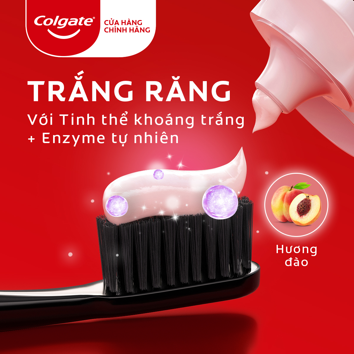 Bộ 5 Kem Đánh Răng Colgate trắng răng Enzyme Plus Mineral làm trắng răng an toàn 80g/tuýp