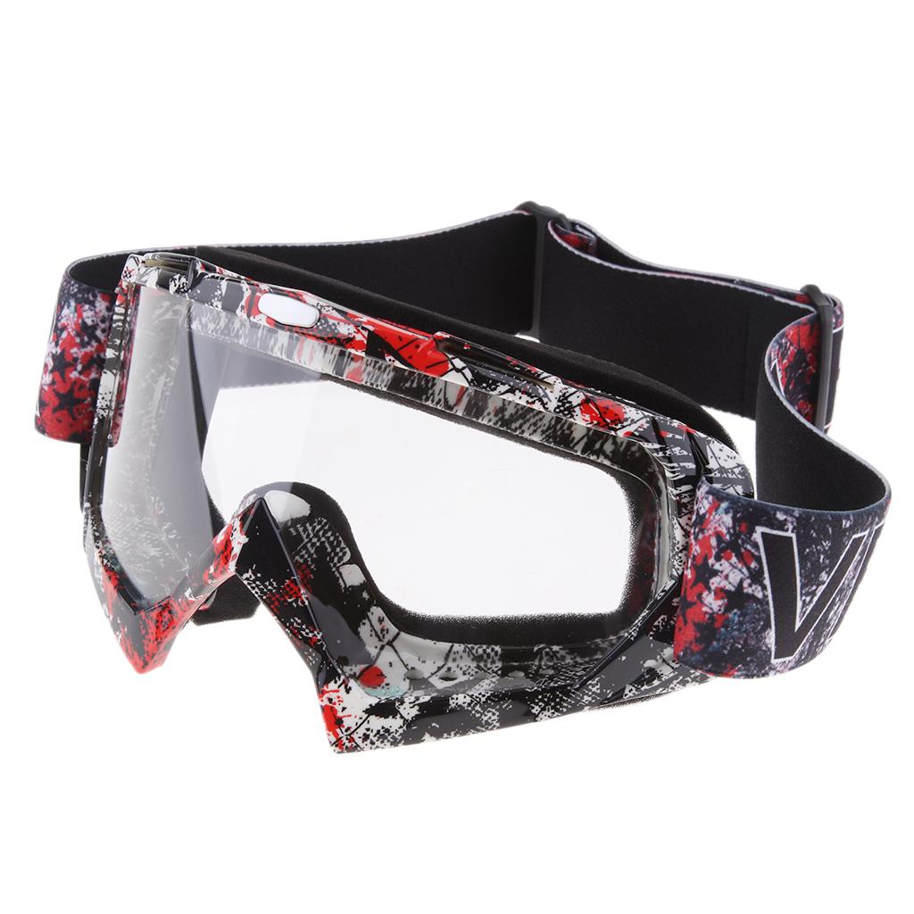 Snowmobile Snowboard Goggles Motorcycle Racing Eyewear , Anti-UV & Weatherproof,Colorful / Clear Lens