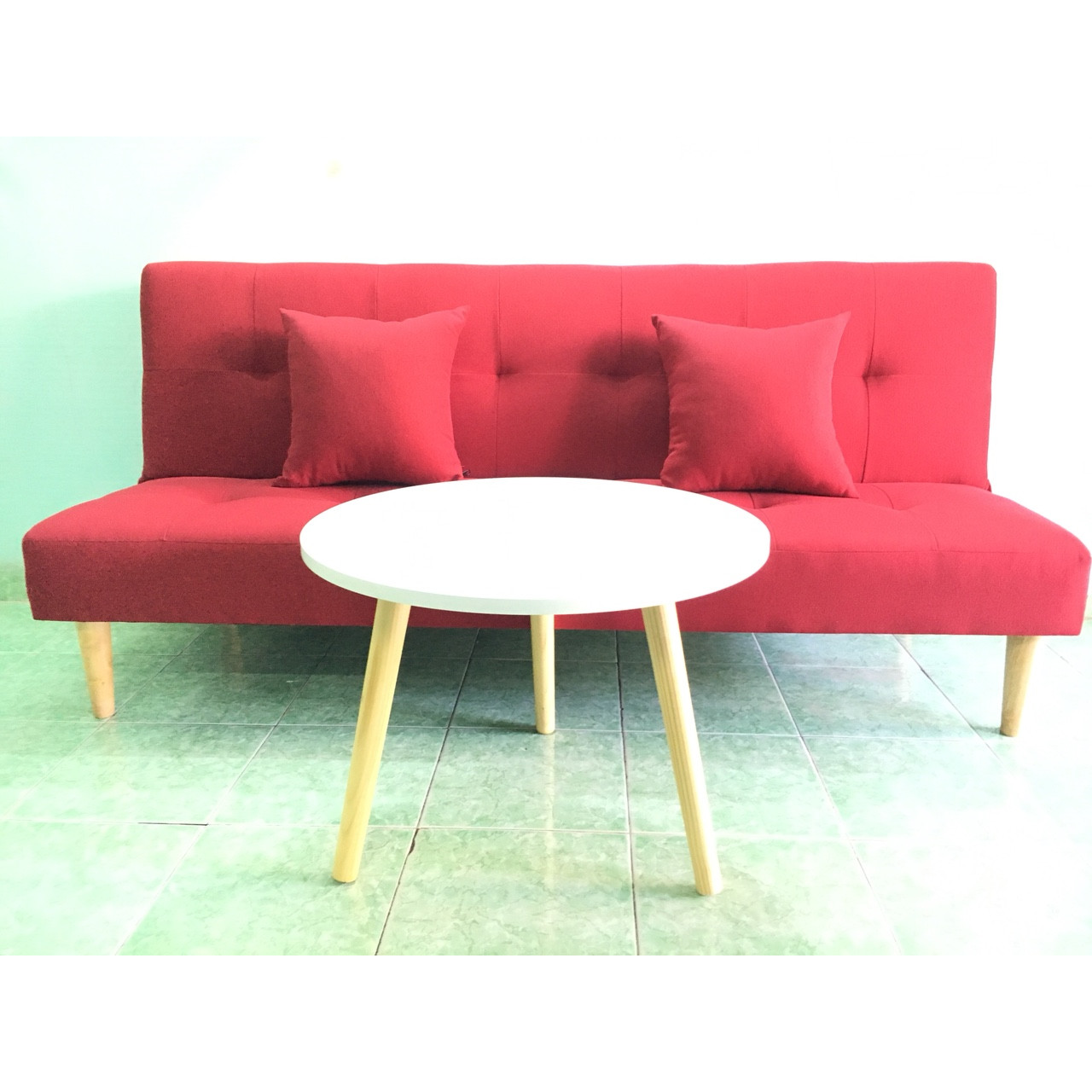 Ghế sofa giường bed đỏ bộ salon phòng khách SB1