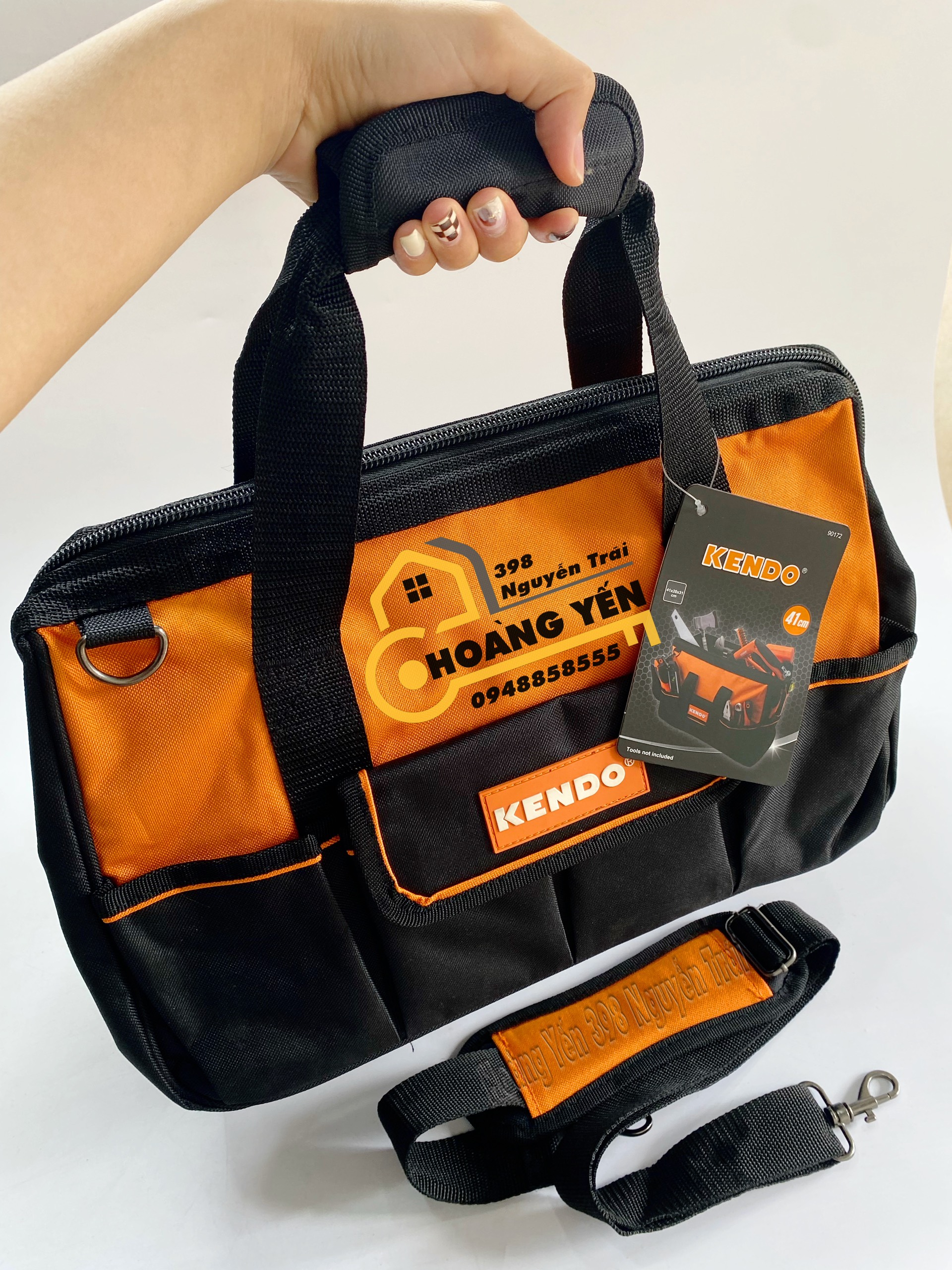 Túi đựng dụng cụ, đồ nghề cao cấp KENDO 90172, Chuyên dụng đựng đồ sửa chữa, tiện lợi